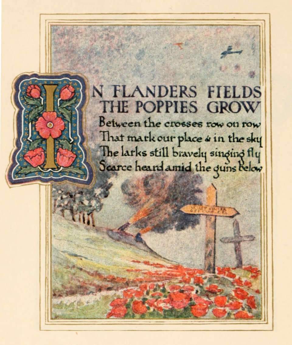 In Flanders Fields (1921) illustrated page